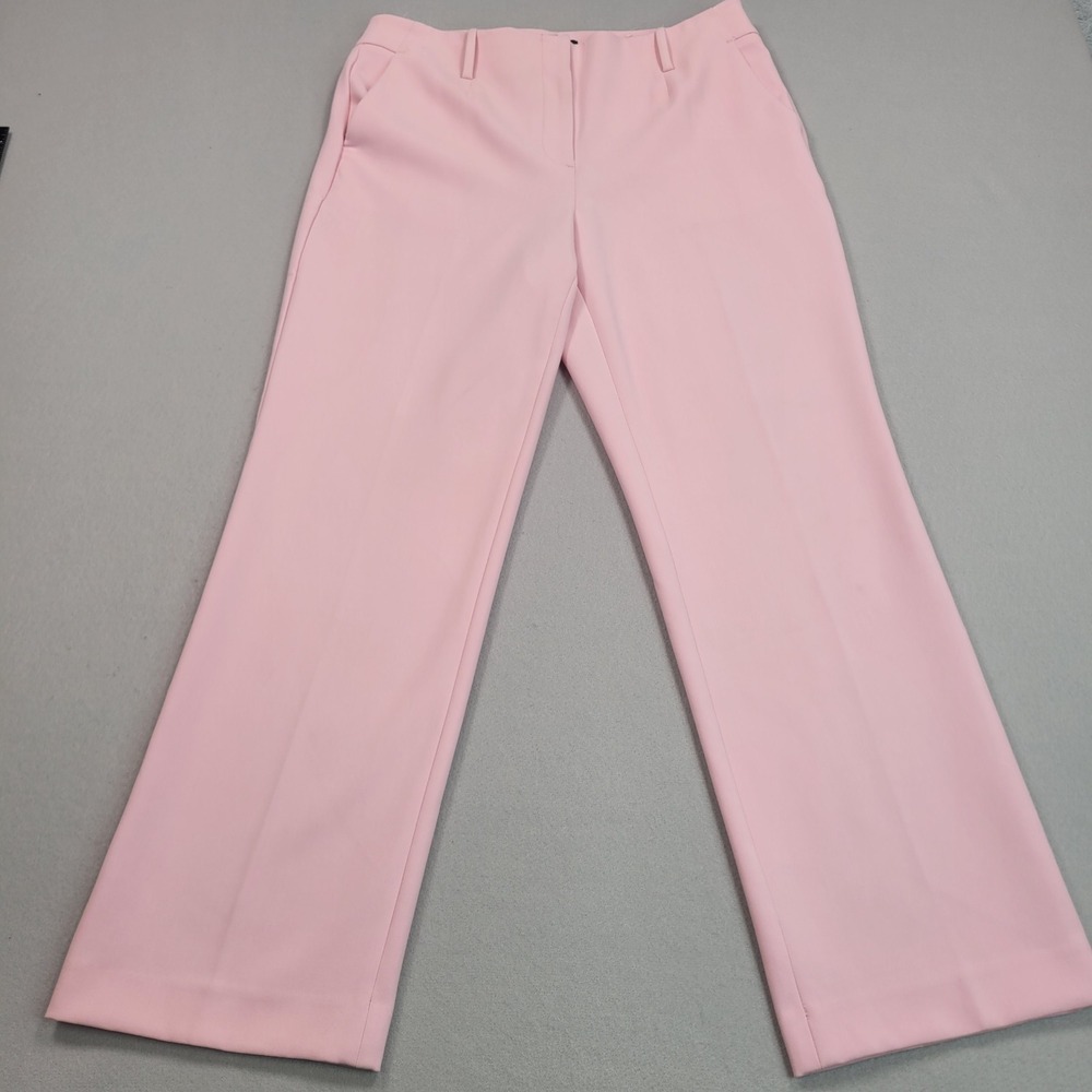 Talbots Hampton Pant Pink Straight Leg Dress Pants Size 10 Stretch Business